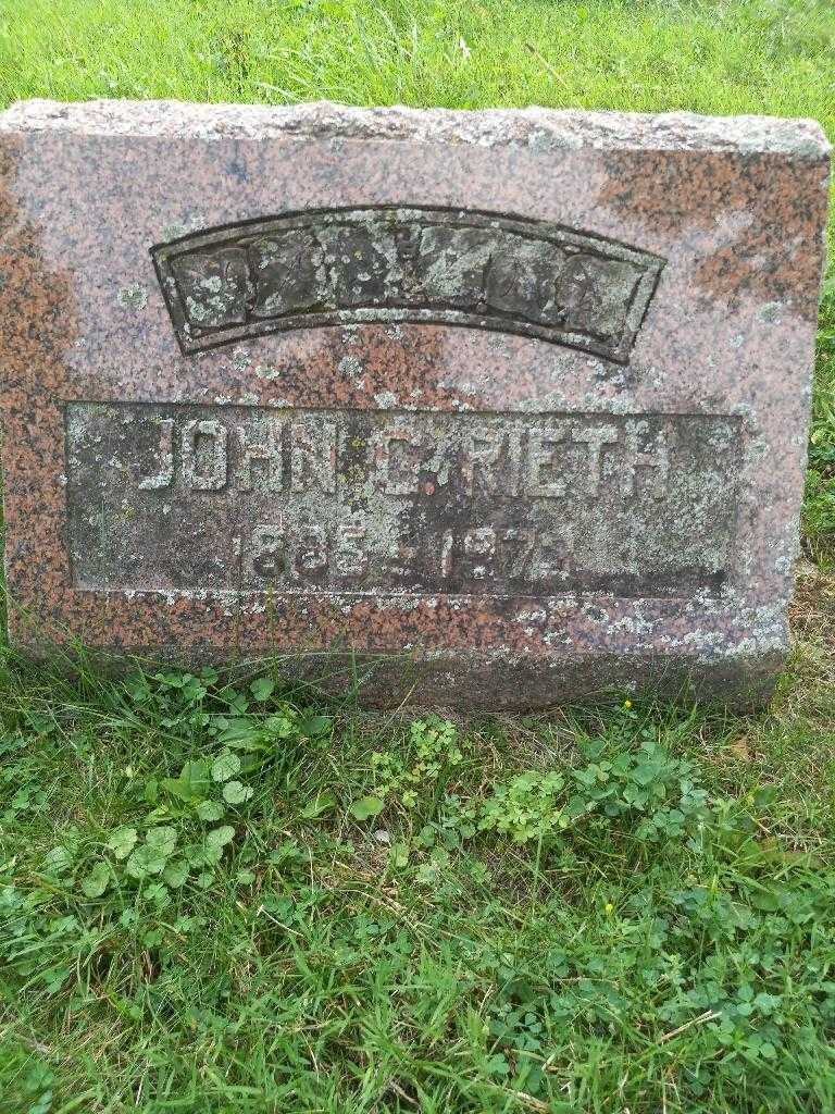 John G. Rieth's grave. Photo 3