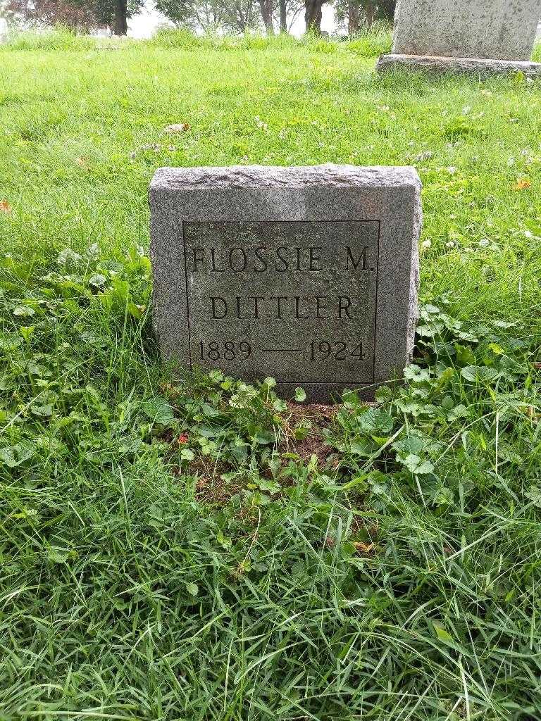 Florence M. "Flossie" Dittler's grave. Photo 3