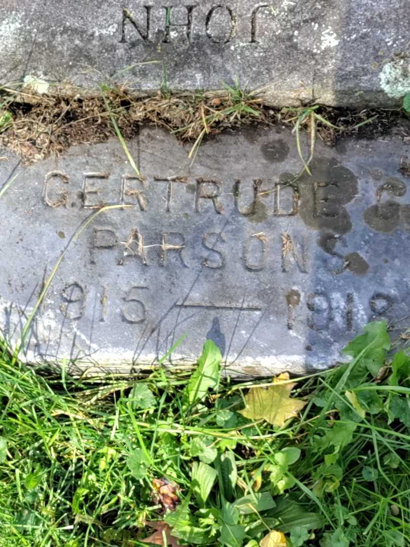 Gertrude G. Parsons's grave. Photo 3