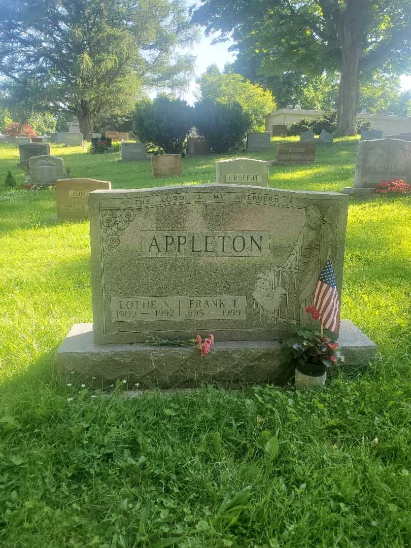 Frank T. Appleton's grave. Photo 2