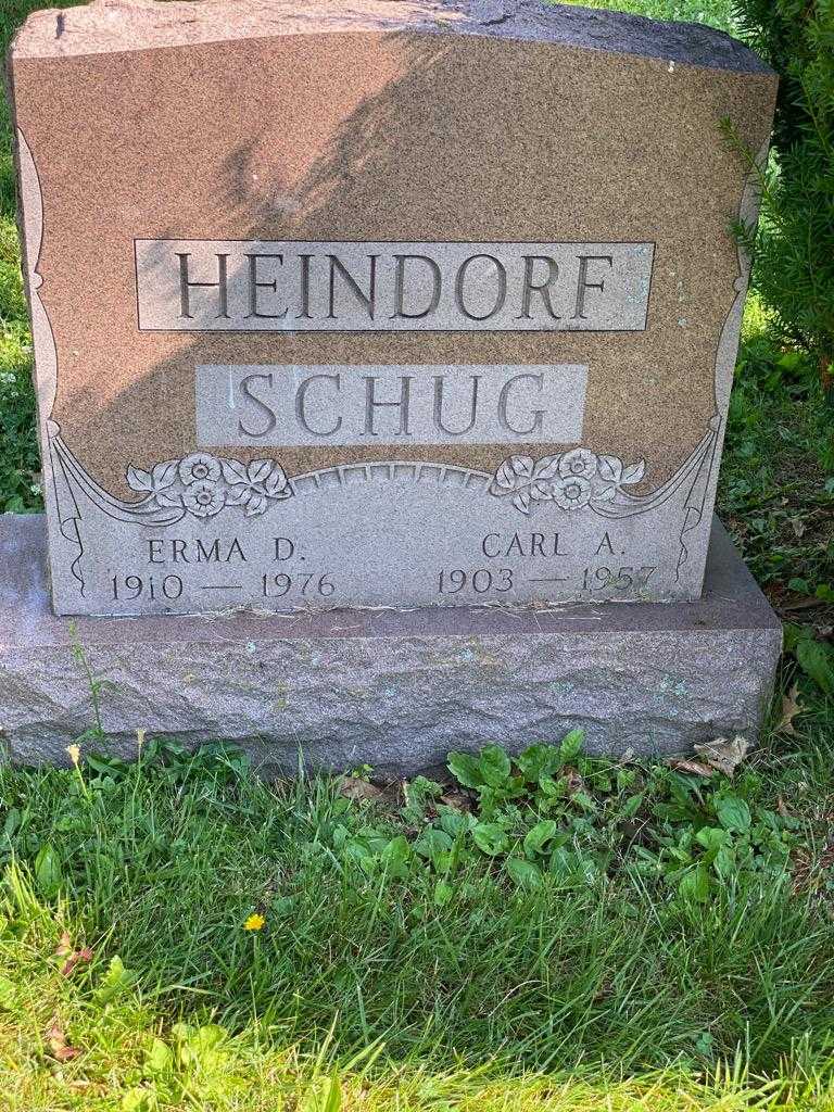 Erma D. Heindorf Schug's grave. Photo 3
