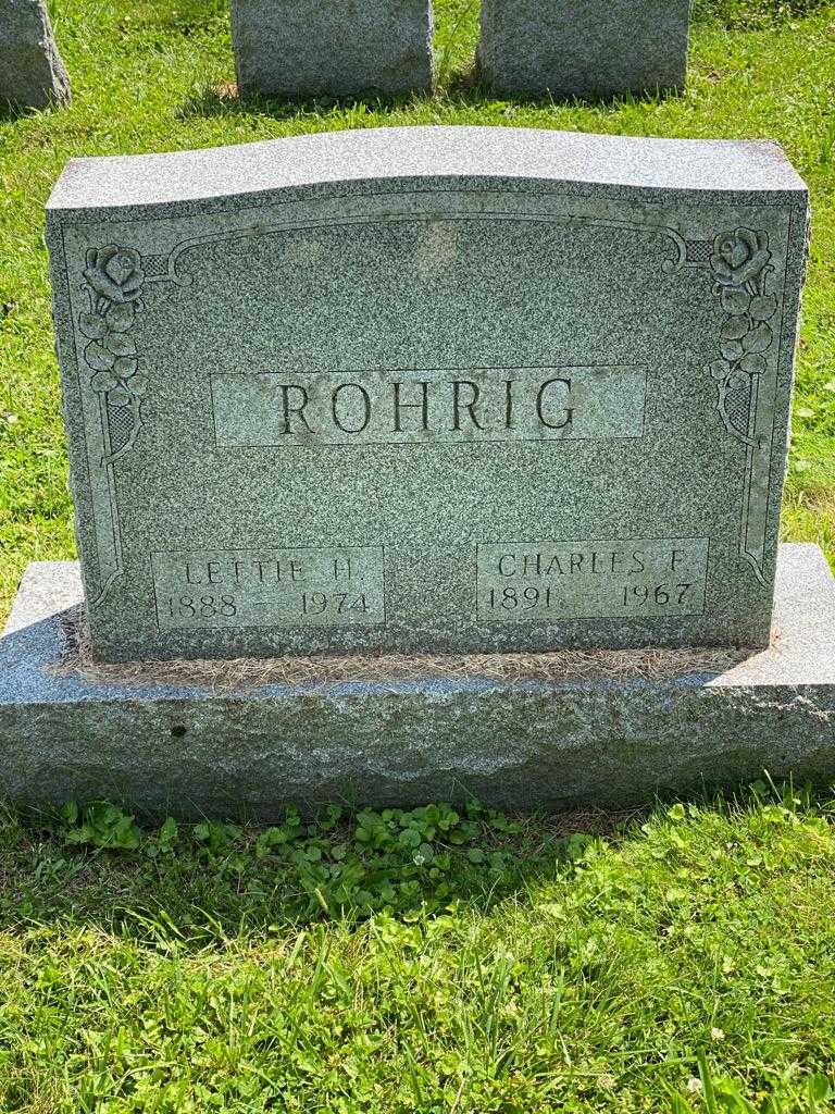 Lettie H. Rohrig's grave. Photo 3