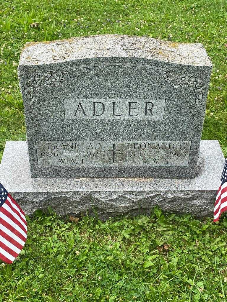 Frank A. Adler's grave. Photo 3