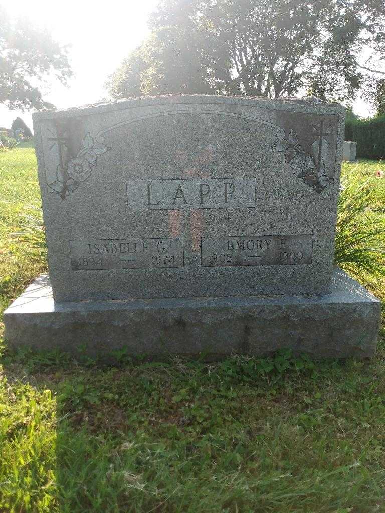 Isabelle G. Lapp's grave. Photo 2