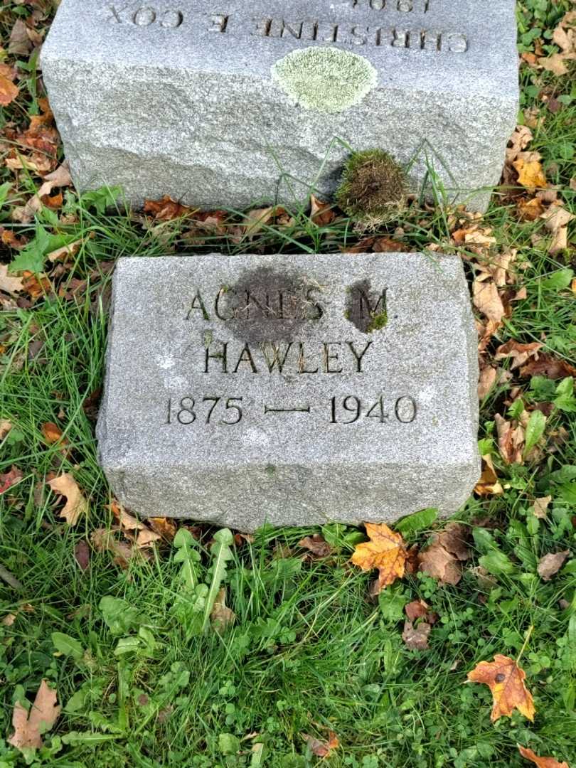 Agnes M. Hawley's grave. Photo 2