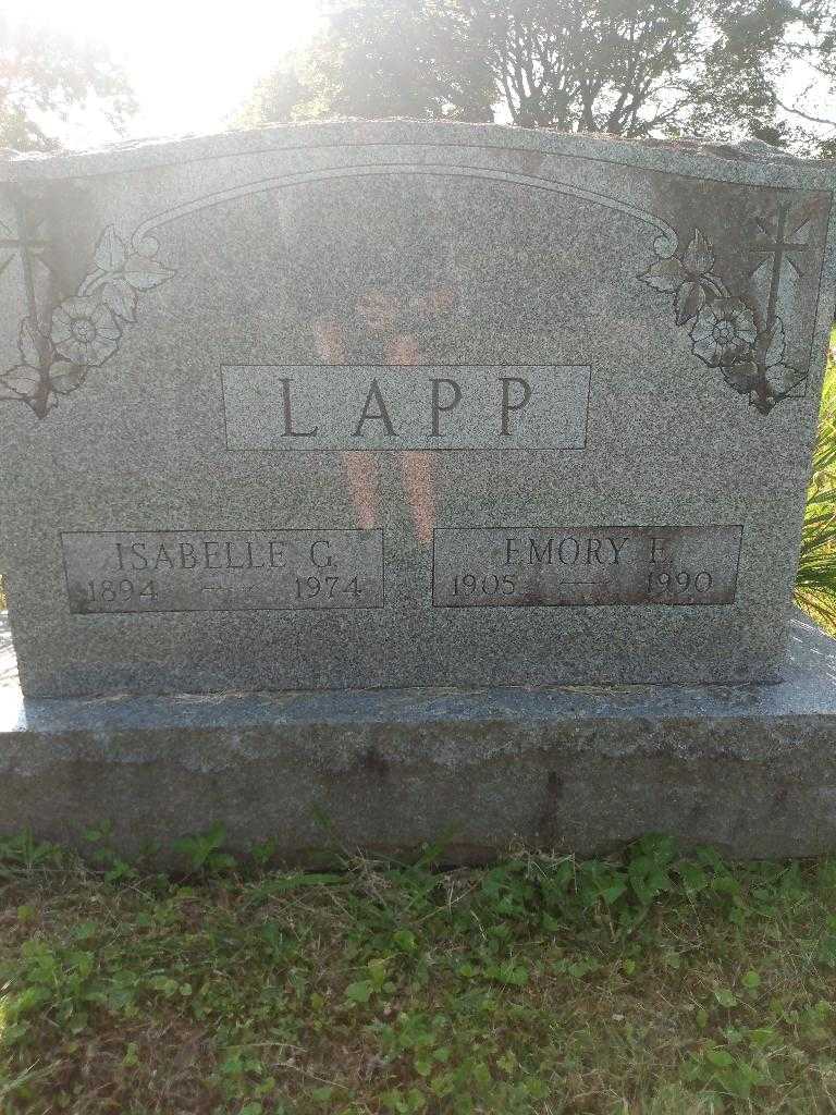 Isabelle G. Lapp's grave. Photo 3