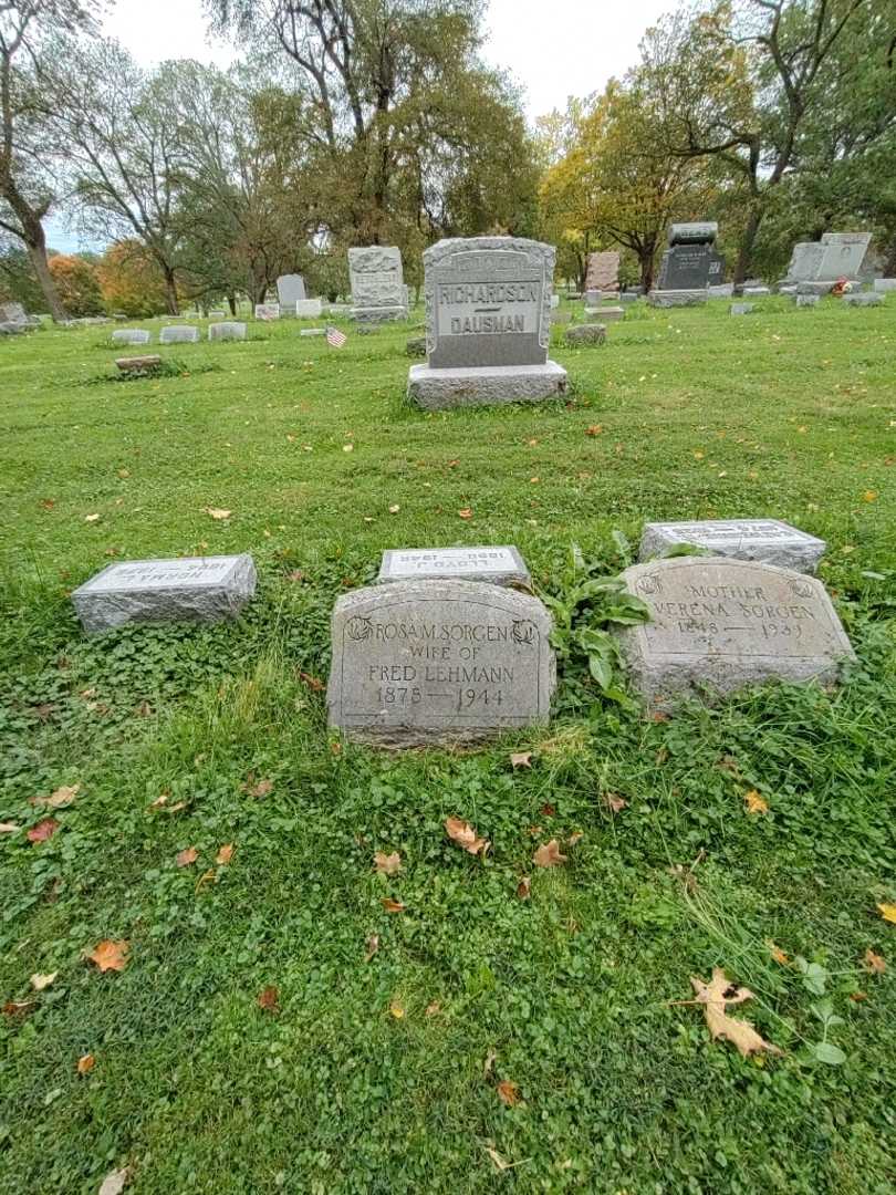 Rosa M. Sorgen Lehmann's grave. Photo 1