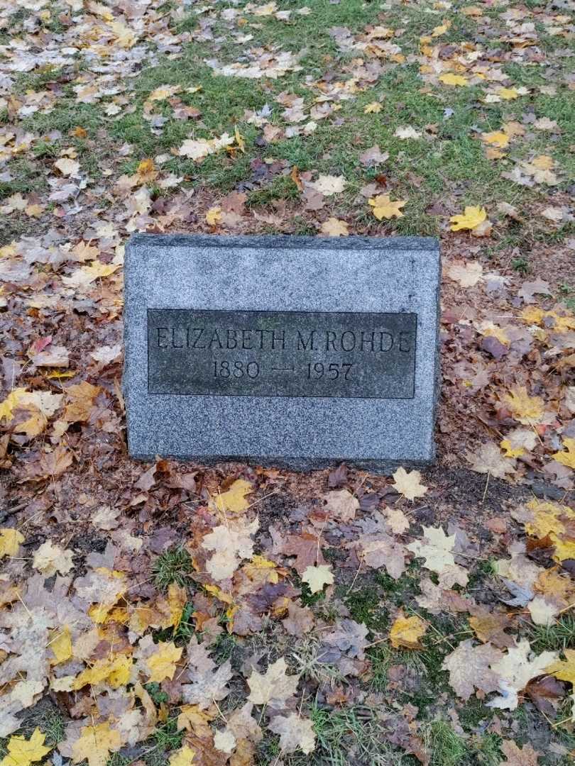 Elizabeth M. Rohde's grave. Photo 3