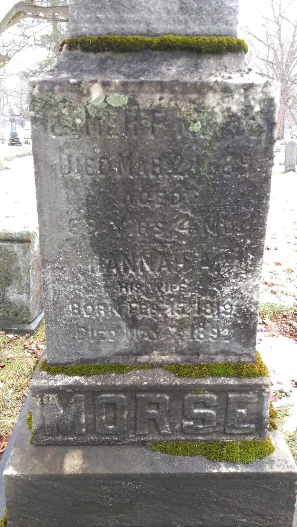 Hannah A. Morse's grave. Photo 4