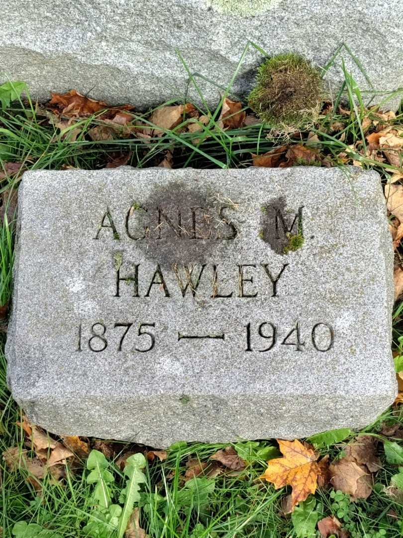 Agnes M. Hawley's grave. Photo 3