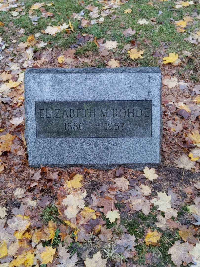 Elizabeth M. Rohde's grave. Photo 4
