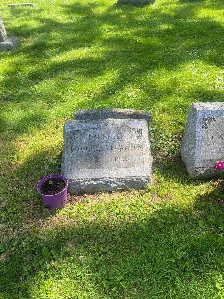 Dorothea A. Hewitson's grave. Photo 2