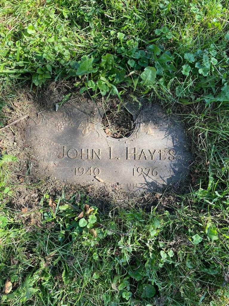 John L. Hayes's grave. Photo 1