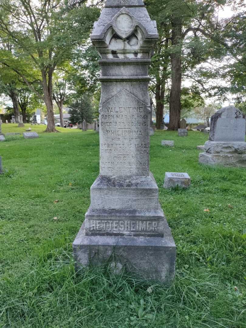 Philippina Hettesheimer's grave. Photo 2