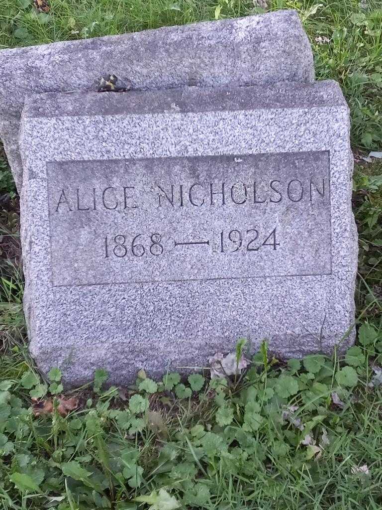 Alice Nicholson's grave. Photo 3