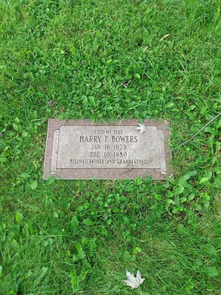 Harry F. Bowers's grave. Photo 2