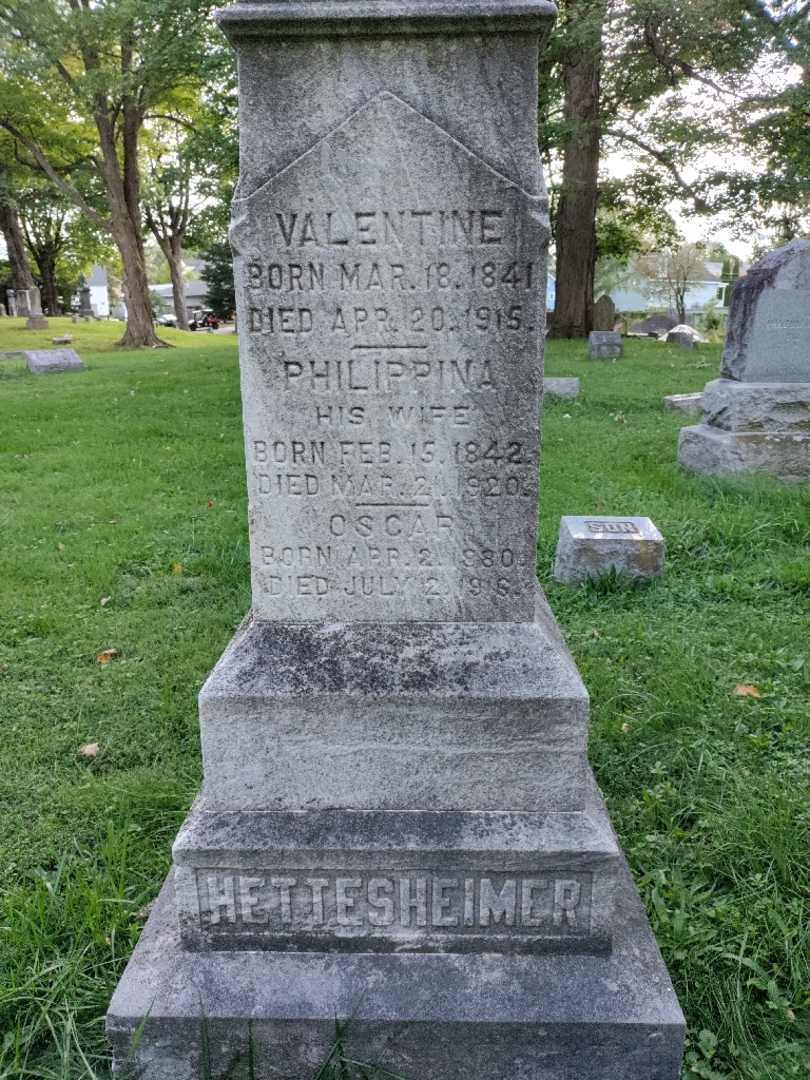 Valentine Hettesheimer's grave. Photo 3