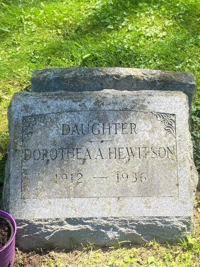 Dorothea A. Hewitson's grave. Photo 3