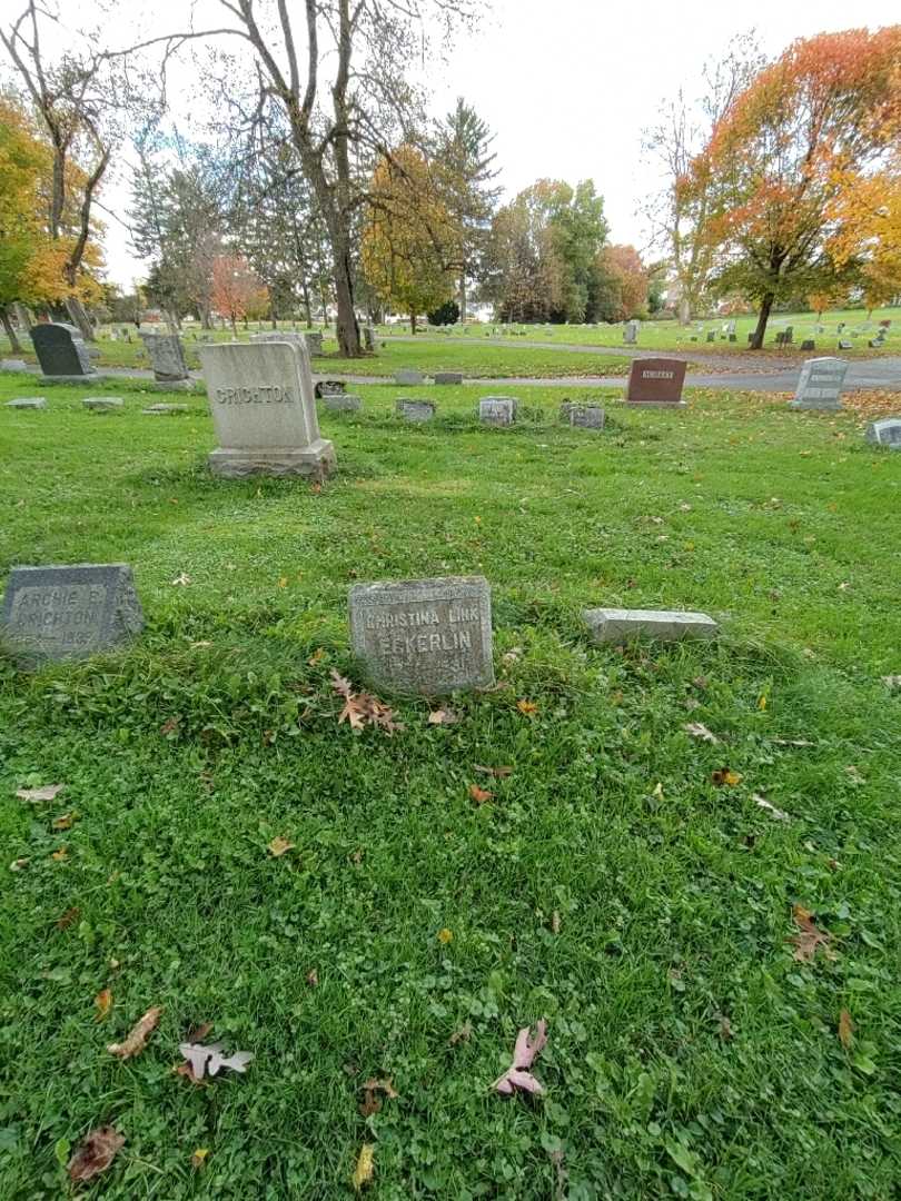 Christina J. Link Eckerlin's grave. Photo 1