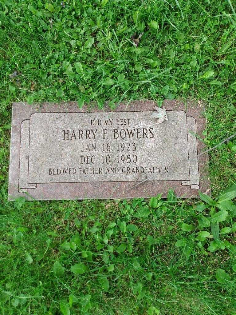 Harry F. Bowers's grave. Photo 3