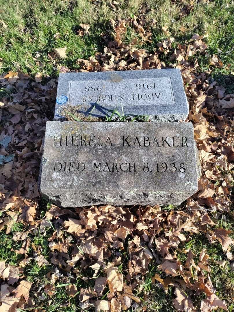 Theresa Kabaker's grave. Photo 2