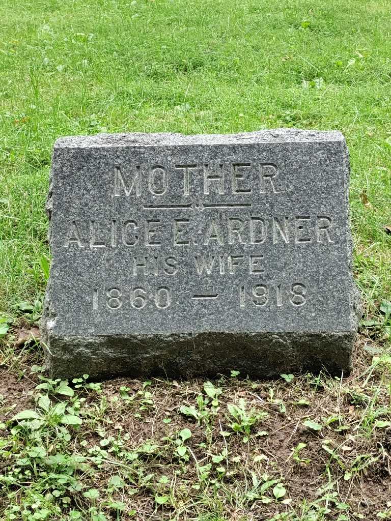Alice Emma Ardner's grave. Photo 3