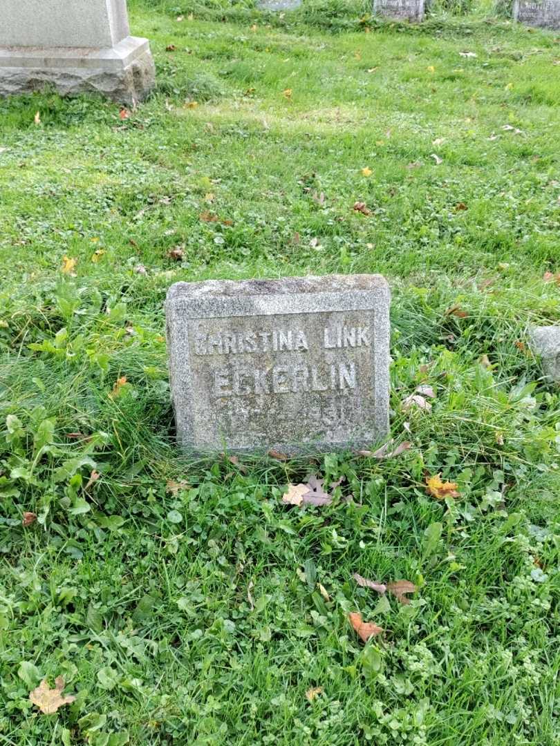 Christina J. Link Eckerlin's grave. Photo 2