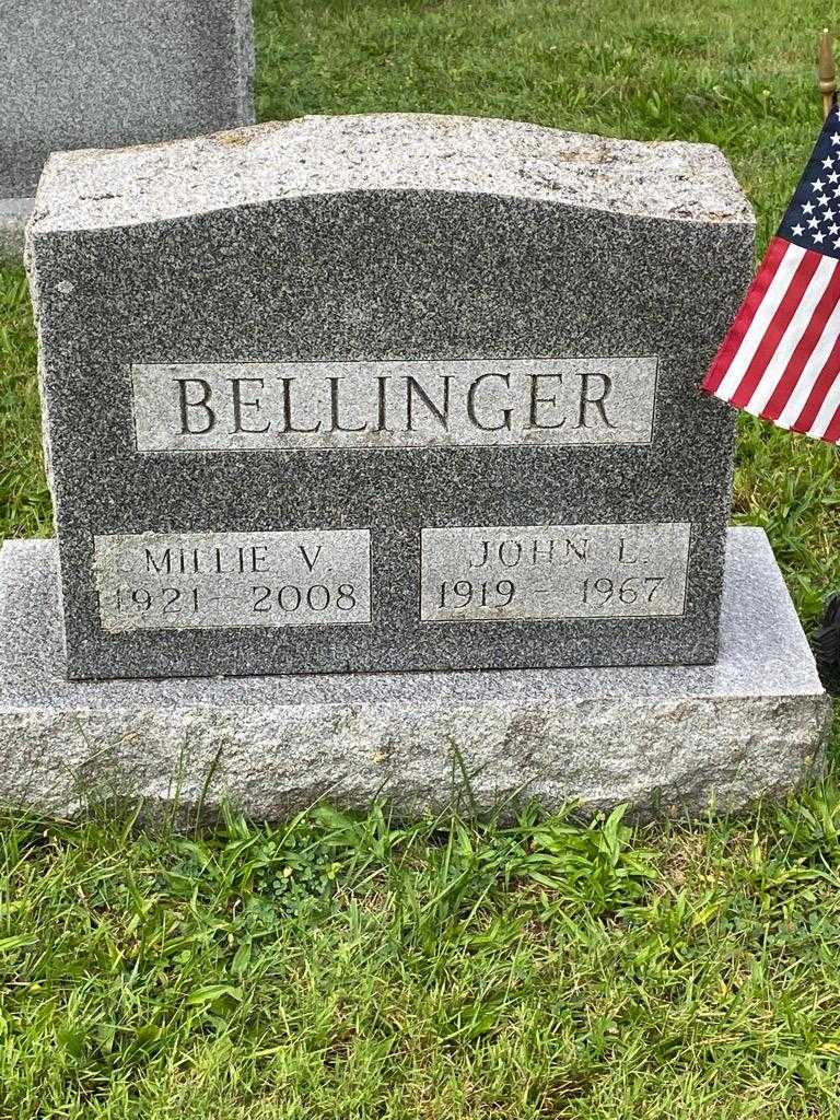 Millie V. Bellinger's grave. Photo 3