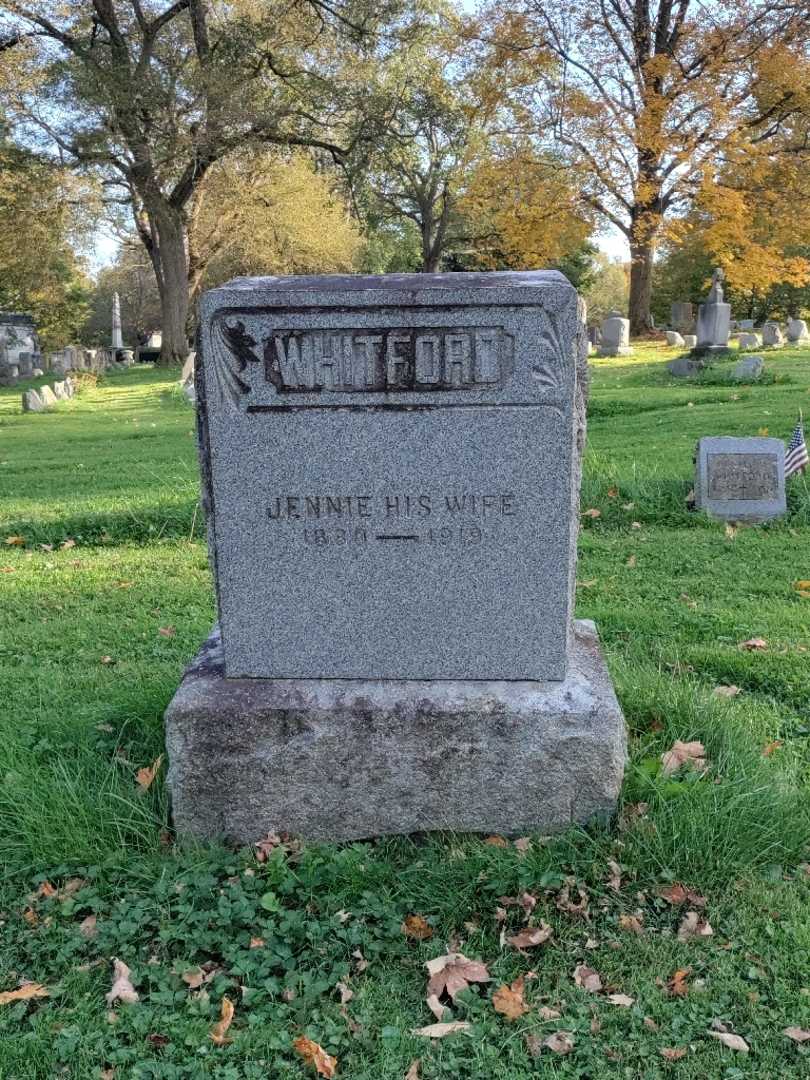 Jennie M. Whitford's grave. Photo 2