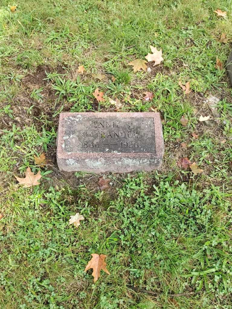 Jennie V. Ostrander's grave. Photo 2