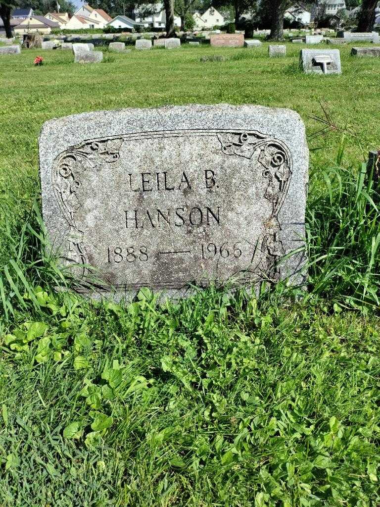 Leila B. Hanson's grave. Photo 2