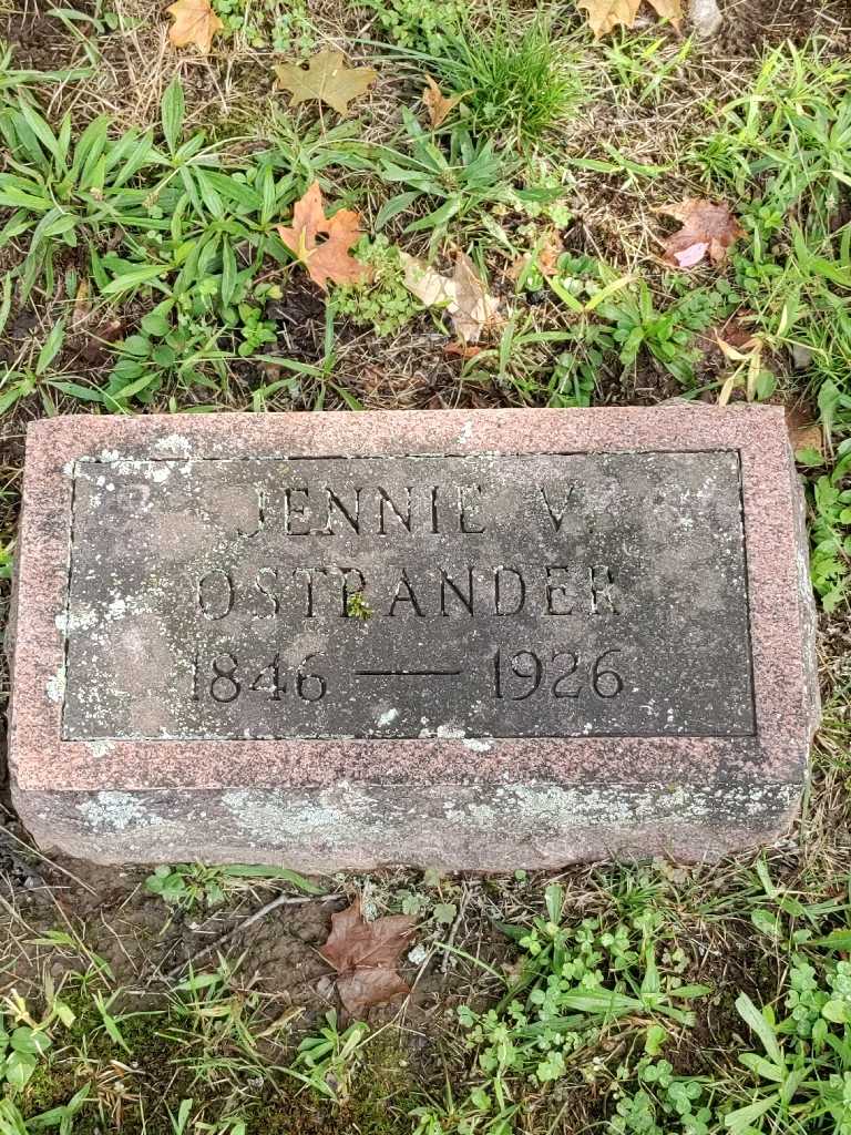 Jennie V. Ostrander's grave. Photo 3