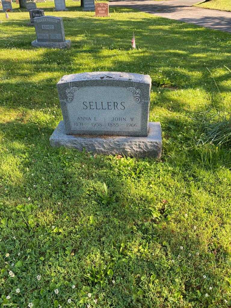 Anna E. Sellers's grave. Photo 2