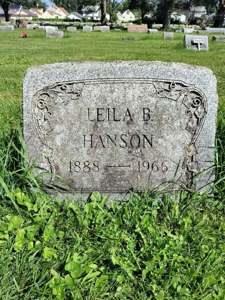 Leila B. Hanson's grave. Photo 3