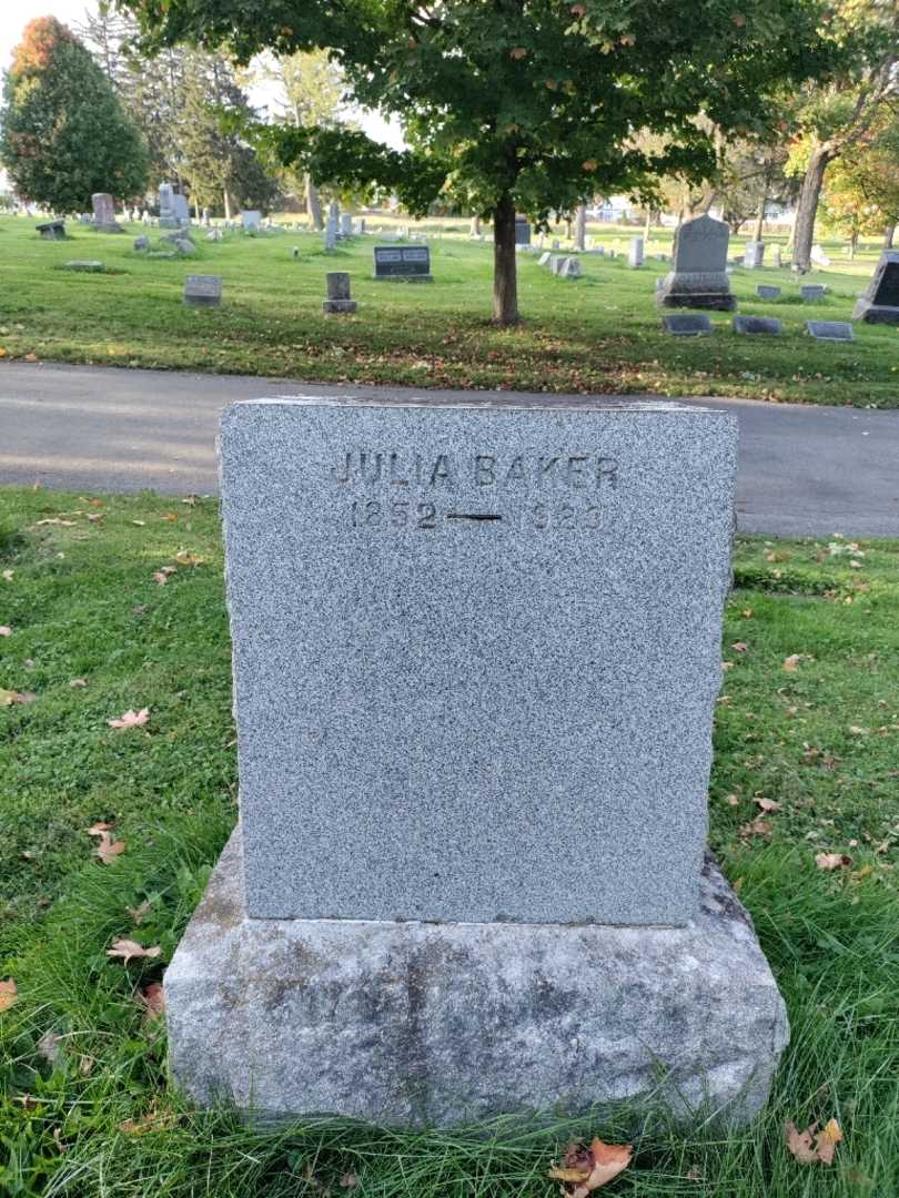 Julia E. Baker's grave. Photo 2