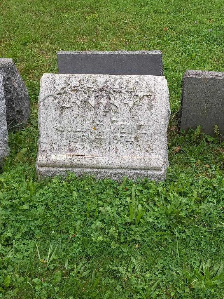 Julia T. Weinz's grave. Photo 2