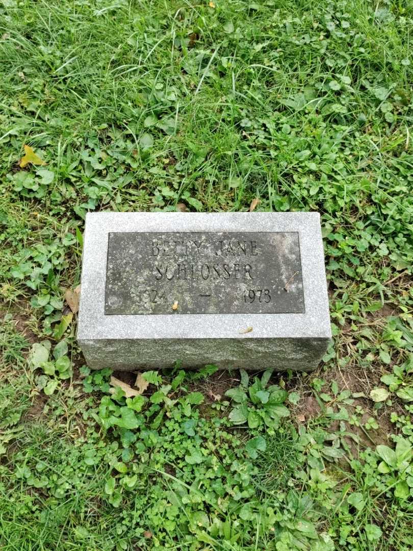 Betty Jane Schlosser's grave. Photo 2