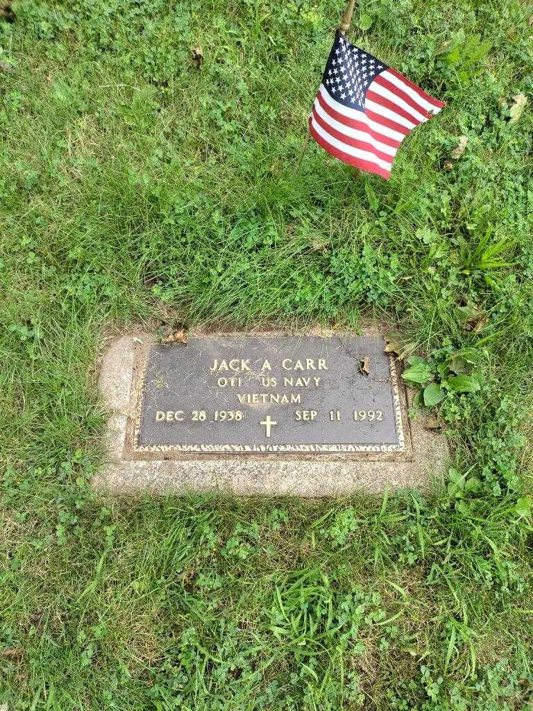 Jack A. Carr's grave. Photo 2