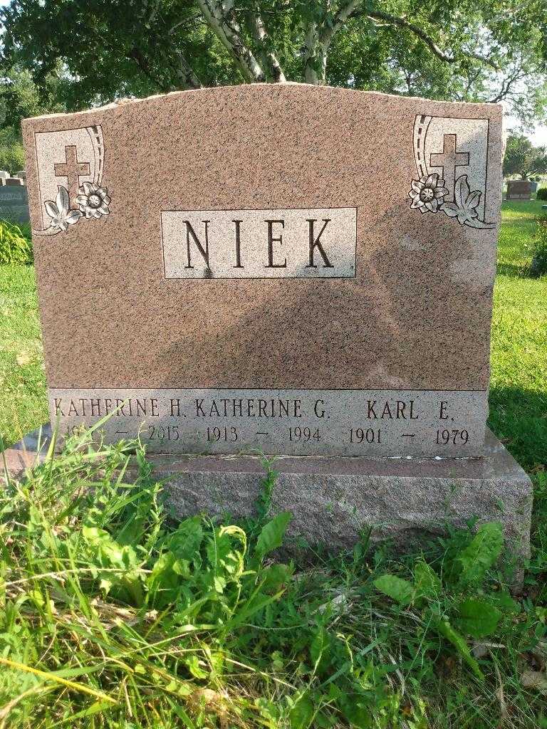 Karl E. Niek's grave. Photo 2