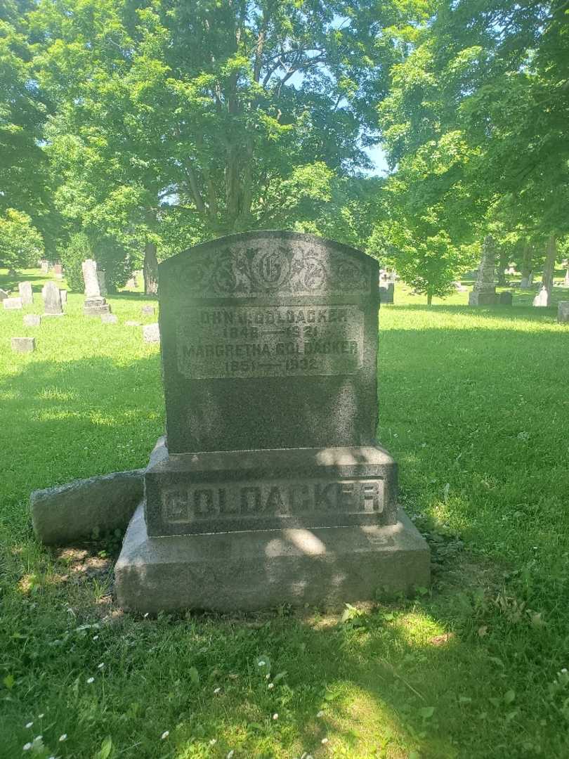 Margaretha Anna Goldacker's grave. Photo 3