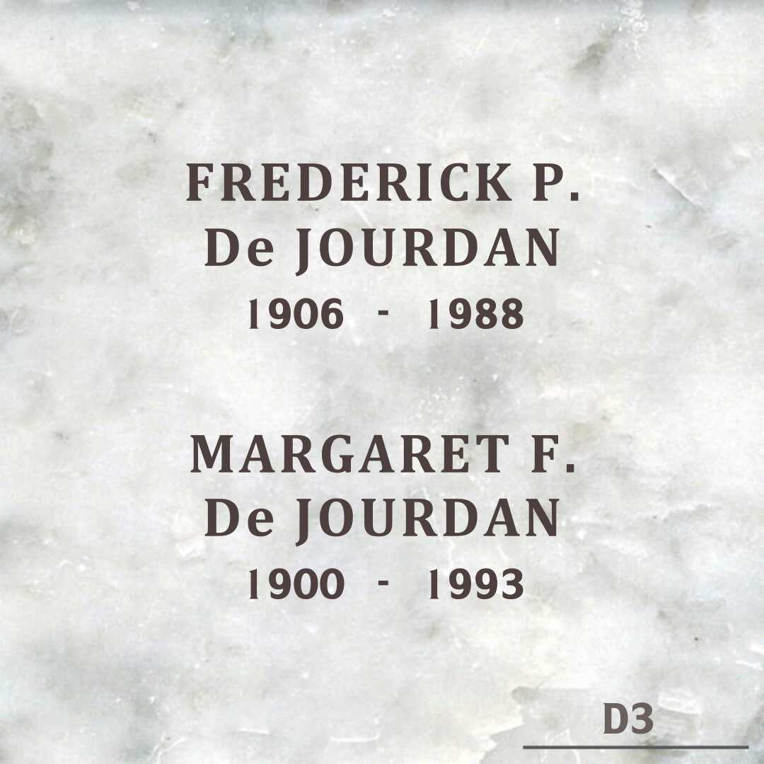 Margaret F. De Jourdan's grave