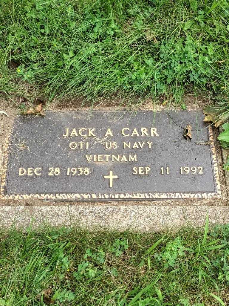 Jack A. Carr's grave. Photo 3