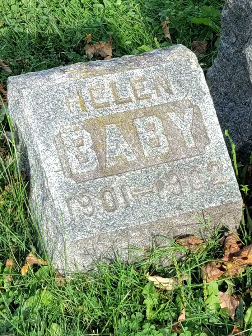 Helen "Baby" Metzger's grave. Photo 3
