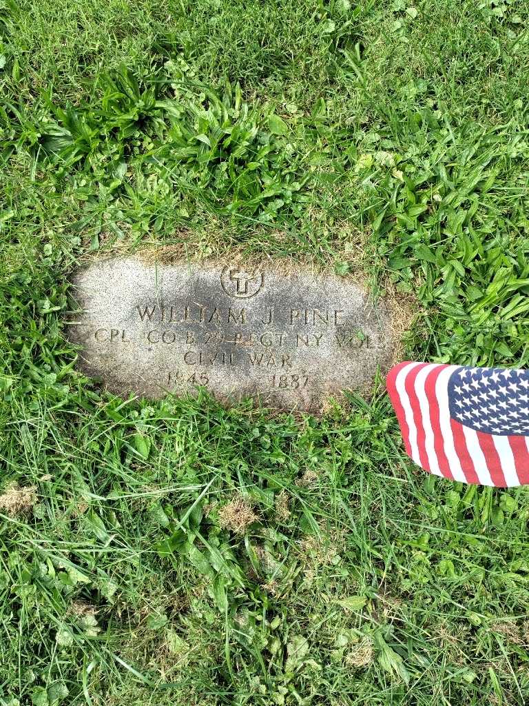 William J. Pine's grave. Photo 2