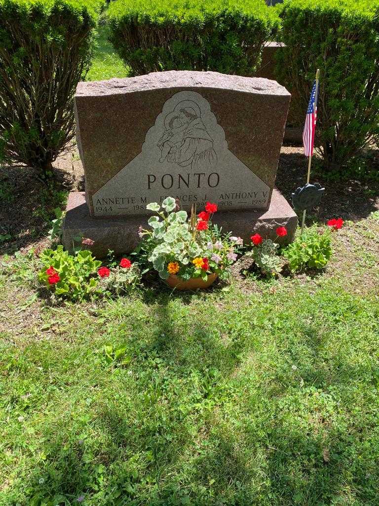Frances J. Ponto's grave. Photo 2