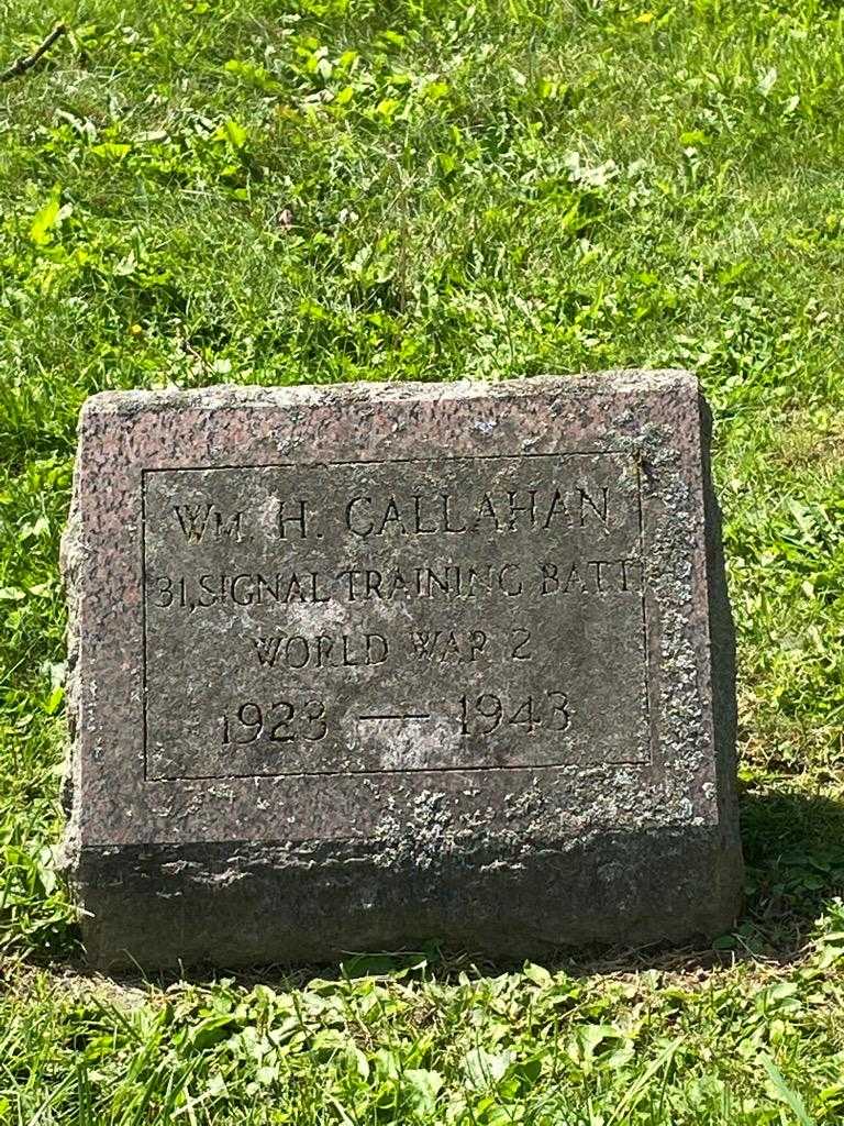 William H. Callahan's grave. Photo 3