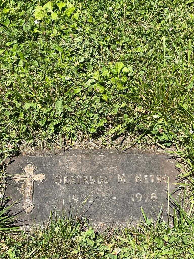 Gertrude M. Netro's grave. Photo 1