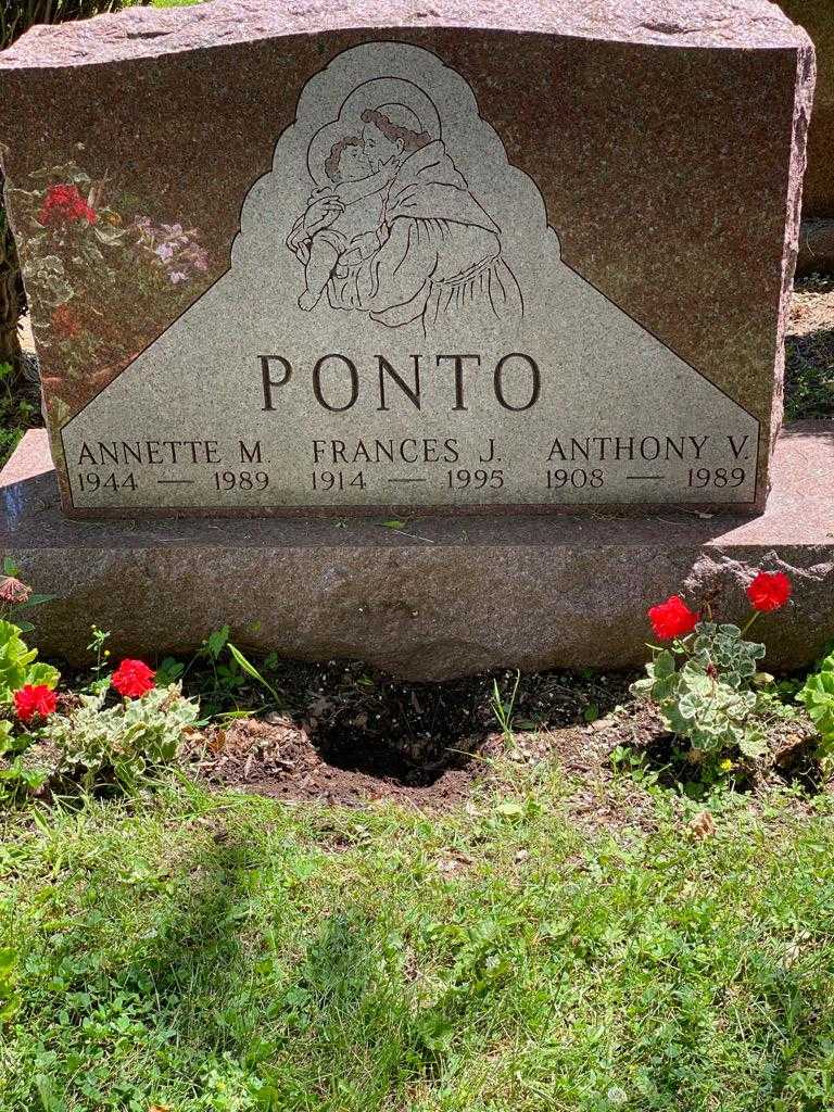 Frances J. Ponto's grave. Photo 3