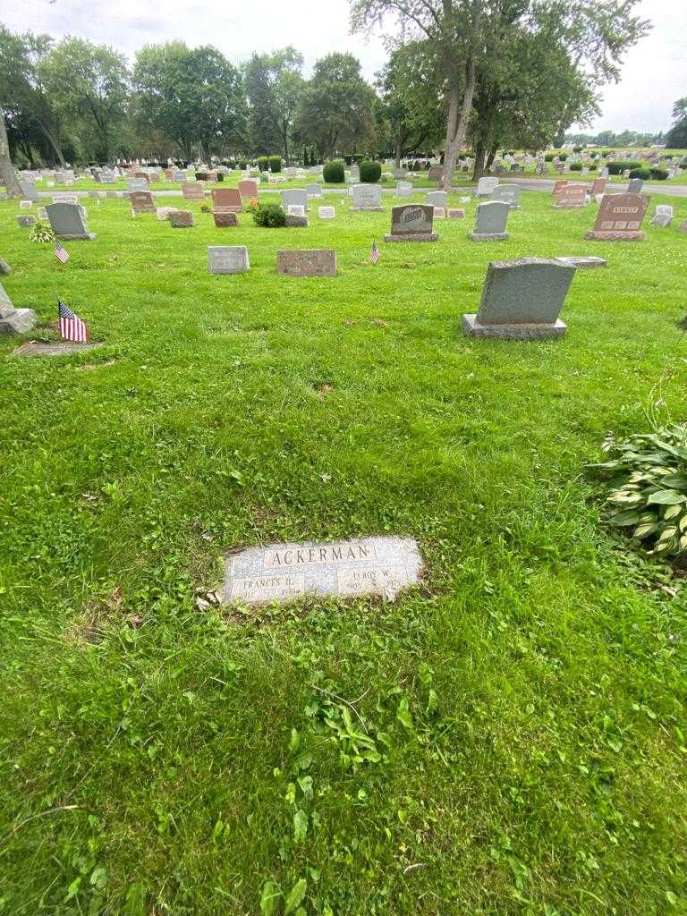 Frances H. Ackerman's grave. Photo 1