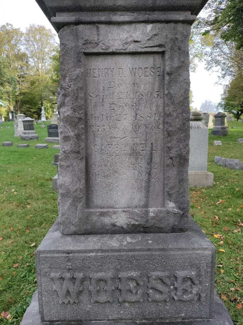 Henry D. Woese's grave. Photo 3